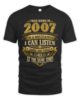 2007 HH89-K2 – Funny Birth Year Multitasker Quote T-Shirt - Unisex Standard T-Shirt - Black