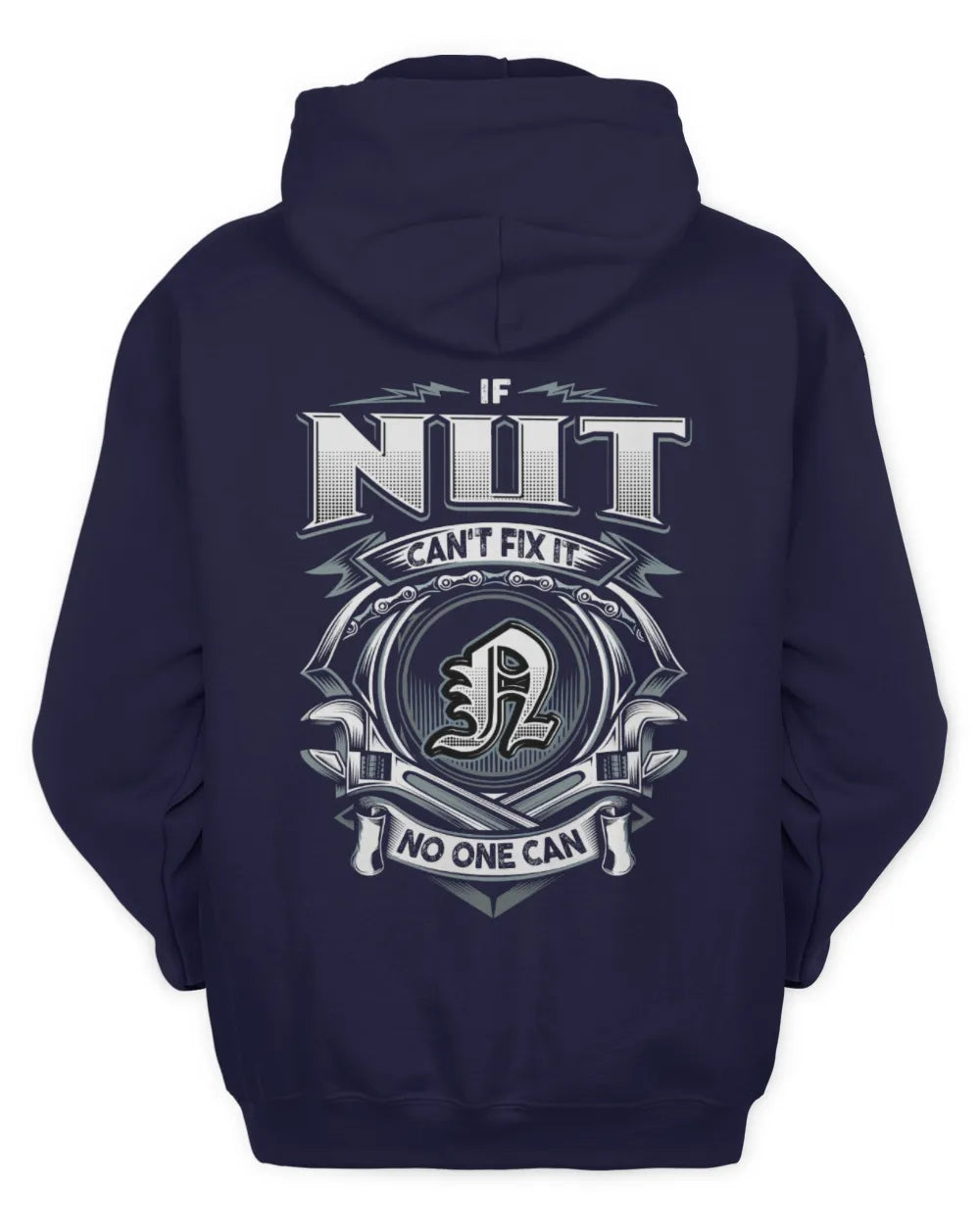 NUT AP81-K4-626 - Personalized Ahmed Quote Apparel “If Ahmed Can't Fix It, No One Can” - Unisex Hoodie - Navy
