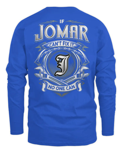 JOMAR AP81-K4-626 - Personalized Ahmed Quote Apparel “If Ahmed Can't Fix It, No One Can” - Men's Long Sleeved T-Shirt - Royal