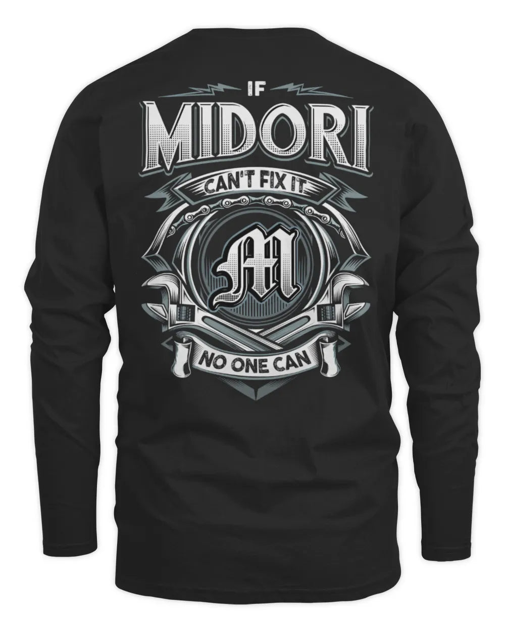 MIDORI AP81-K4-626 - Personalized Ahmed Quote Apparel “If Ahmed Can't Fix It, No One Can” - Men's Long Sleeved T-Shirt - Black