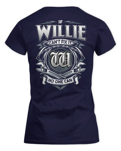 WILLIE AP81-K4-626 - Personalized Ahmed Quote Apparel “If Ahmed Can't Fix It, No One Can” - Women's Standard T-Shirt - Navy