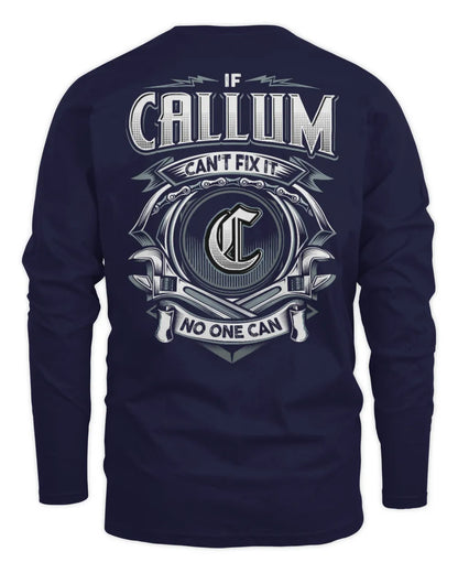 CALLUM AP81-K4-626 - Personalized Ahmed Quote Apparel “If Ahmed Can't Fix It, No One Can” - Men's Long Sleeved T-Shirt - Navy