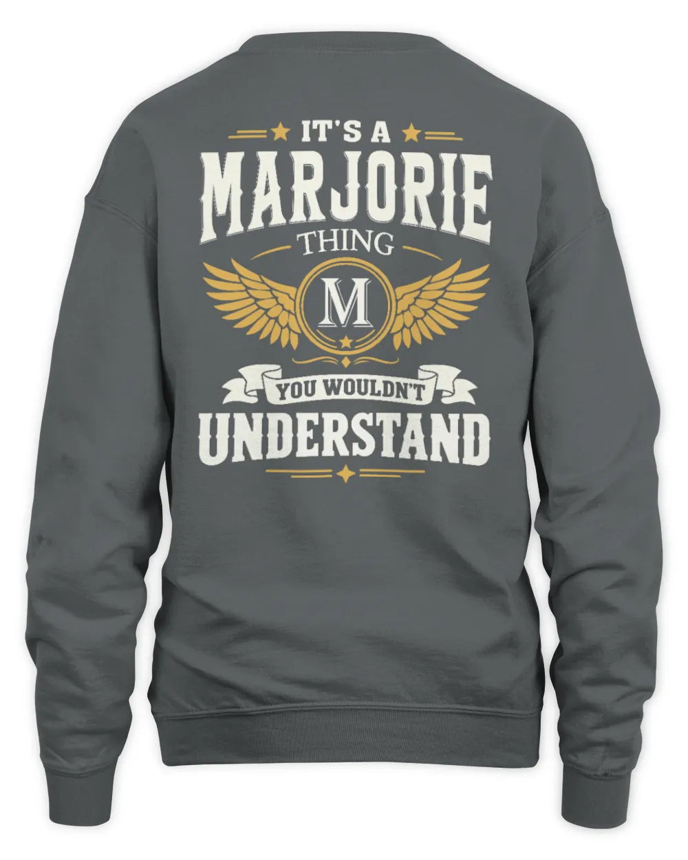 MARJORIE KT06-M008 It’s a [NAME] Thing – You Wouldn’t Understand | Personalized Vintage T-Shirt - Unisex Sweatshirt - Charcoal