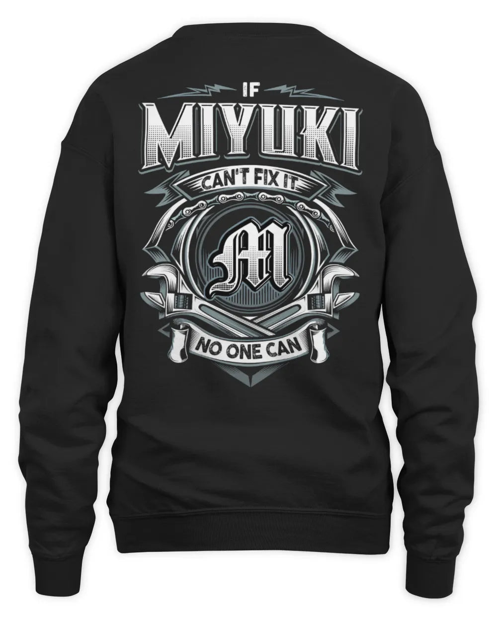 MIYUKI AP81-K4-626 - Personalized Ahmed Quote Apparel “If Ahmed Can't Fix It, No One Can” - Unisex Sweatshirt - Black