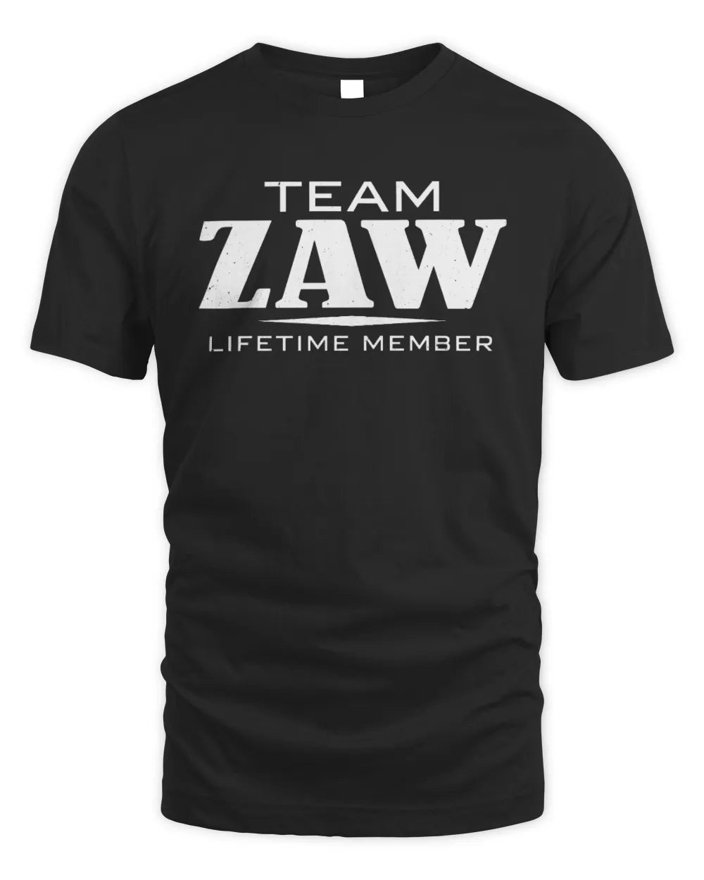 ZAW BL62-K4-128 - Personalized “Team NAME Lifetime Member” - Unisex Standard T-Shirt - Black
