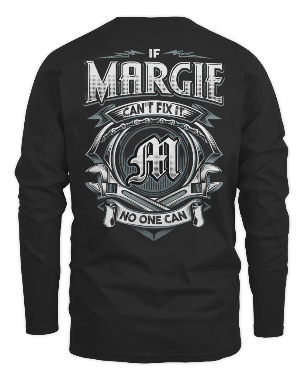 MARGIE AP81-K4-626 - Personalized Ahmed Quote Apparel “If Ahmed Can't Fix It, No One Can” - Men's Long Sleeved T-Shirt - Black
