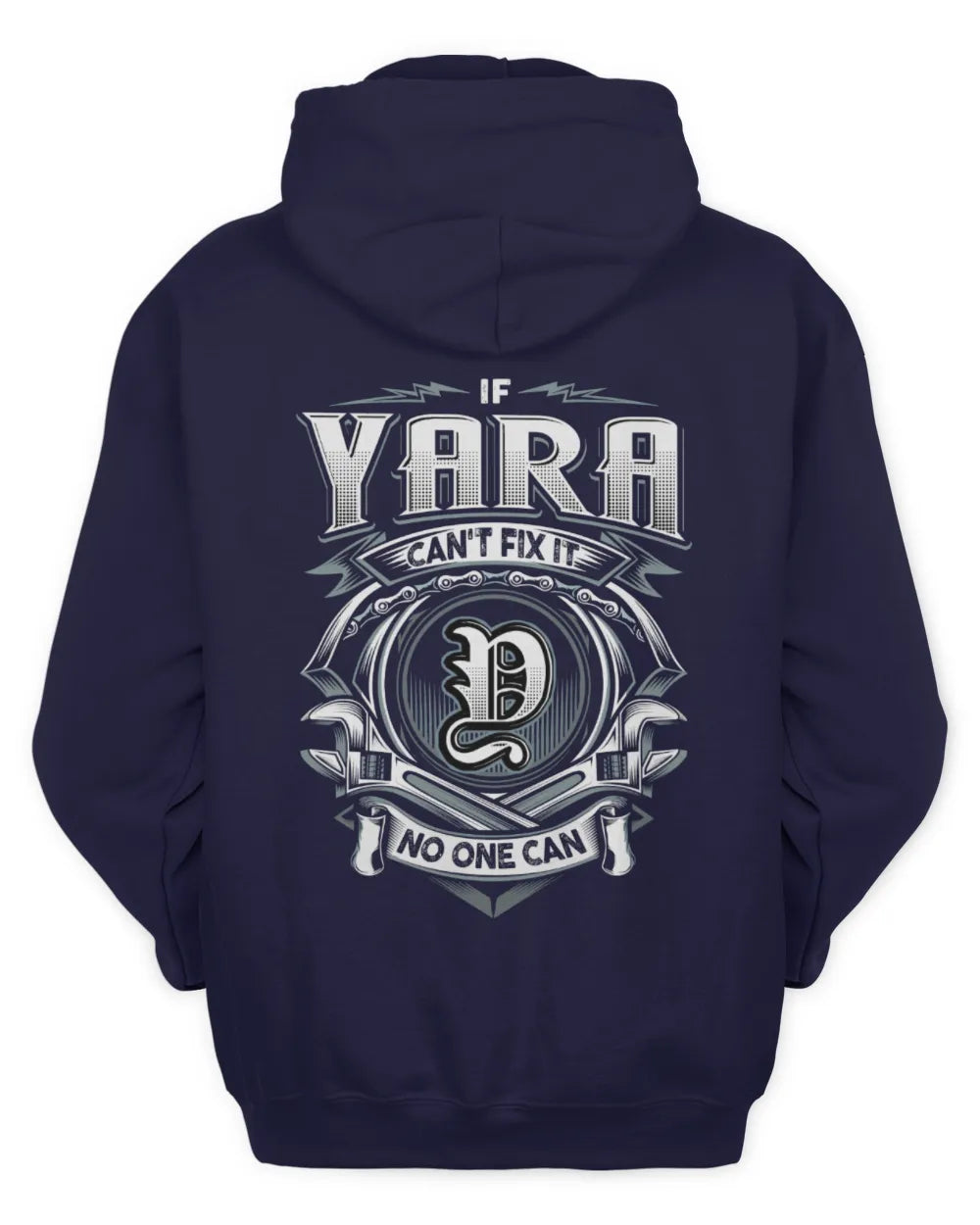 YARA AP81-K4-626 - Personalized Ahmed Quote Apparel “If Ahmed Can't Fix It, No One Can” - Unisex Hoodie - Navy