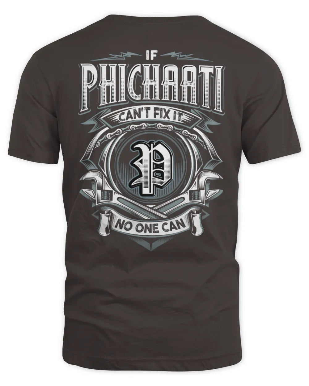 PHICHAATI AP81-K4-626 - Personalized Ahmed Quote Apparel “If Ahmed Can't Fix It, No One Can” - Unisex Standard T-Shirt - Dark Chocolate