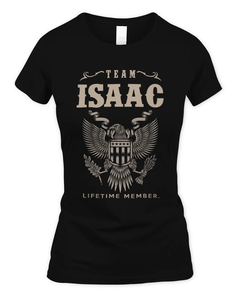 ISAAC TP06-K82 – Personalized Classic Style Apparel “Team NAME Lifetime Member” - Women's Standard T-Shirt - Black
