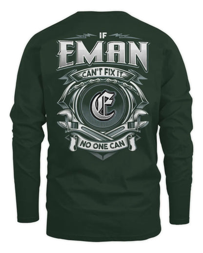 EMAN AP81-K4-626 - Personalized Ahmed Quote Apparel “If Ahmed Can't Fix It, No One Can” - Men's Long Sleeved T-Shirt - Forest Green