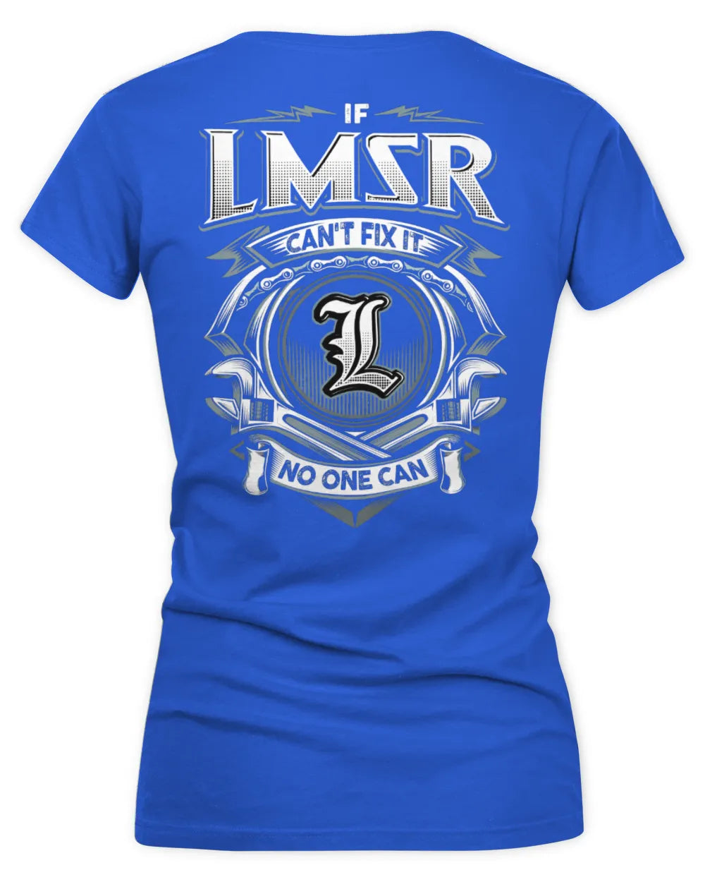 LMSR AP81-K4-626 - Personalized Ahmed Quote Apparel “If Ahmed Can't Fix It, No One Can” - Women's V-Neck T-Shirt - Royal