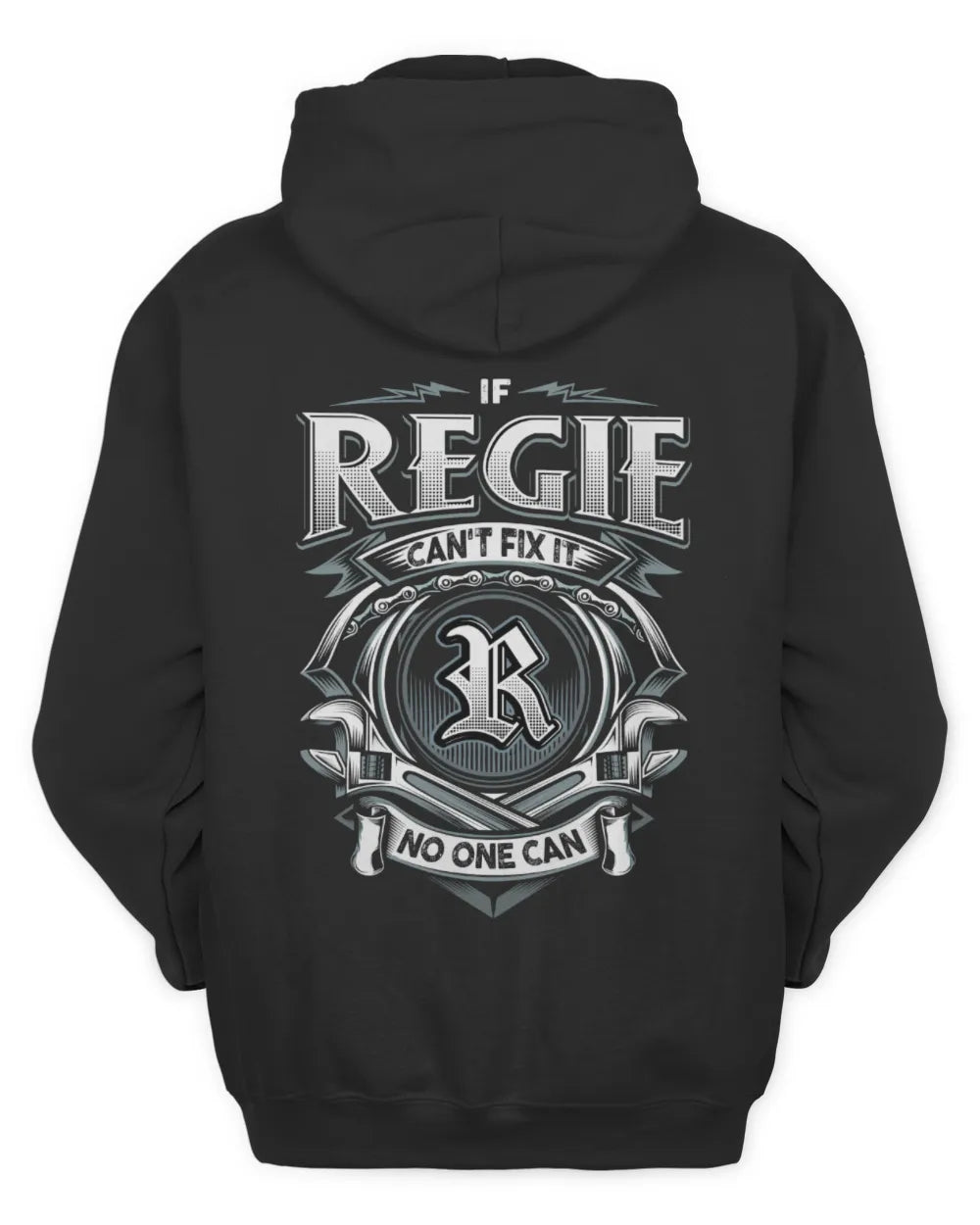 REGIE AP81-K4-626 - Personalized Ahmed Quote Apparel “If Ahmed Can't Fix It, No One Can” - Unisex Hoodie - Black