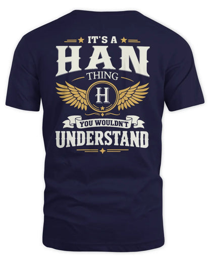 HAN KT06-M008 It’s a [NAME] Thing – You Wouldn’t Understand | Personalized Vintage T-Shirt - Unisex Standard T-Shirt - Navy