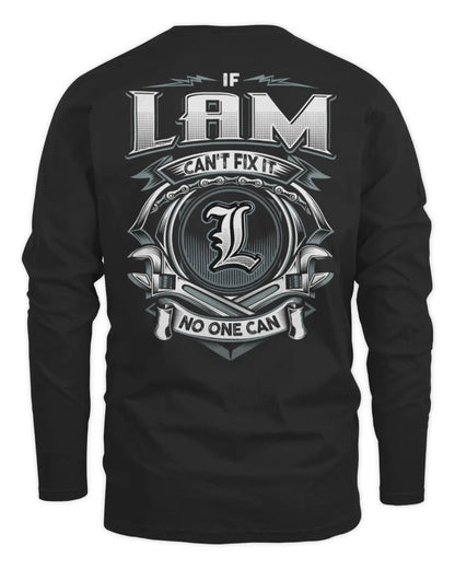 LAM AP81-K4-626 - Personalized Ahmed Quote Apparel “If Ahmed Can't Fix It, No One Can” - Men's Long Sleeved T-Shirt - Black