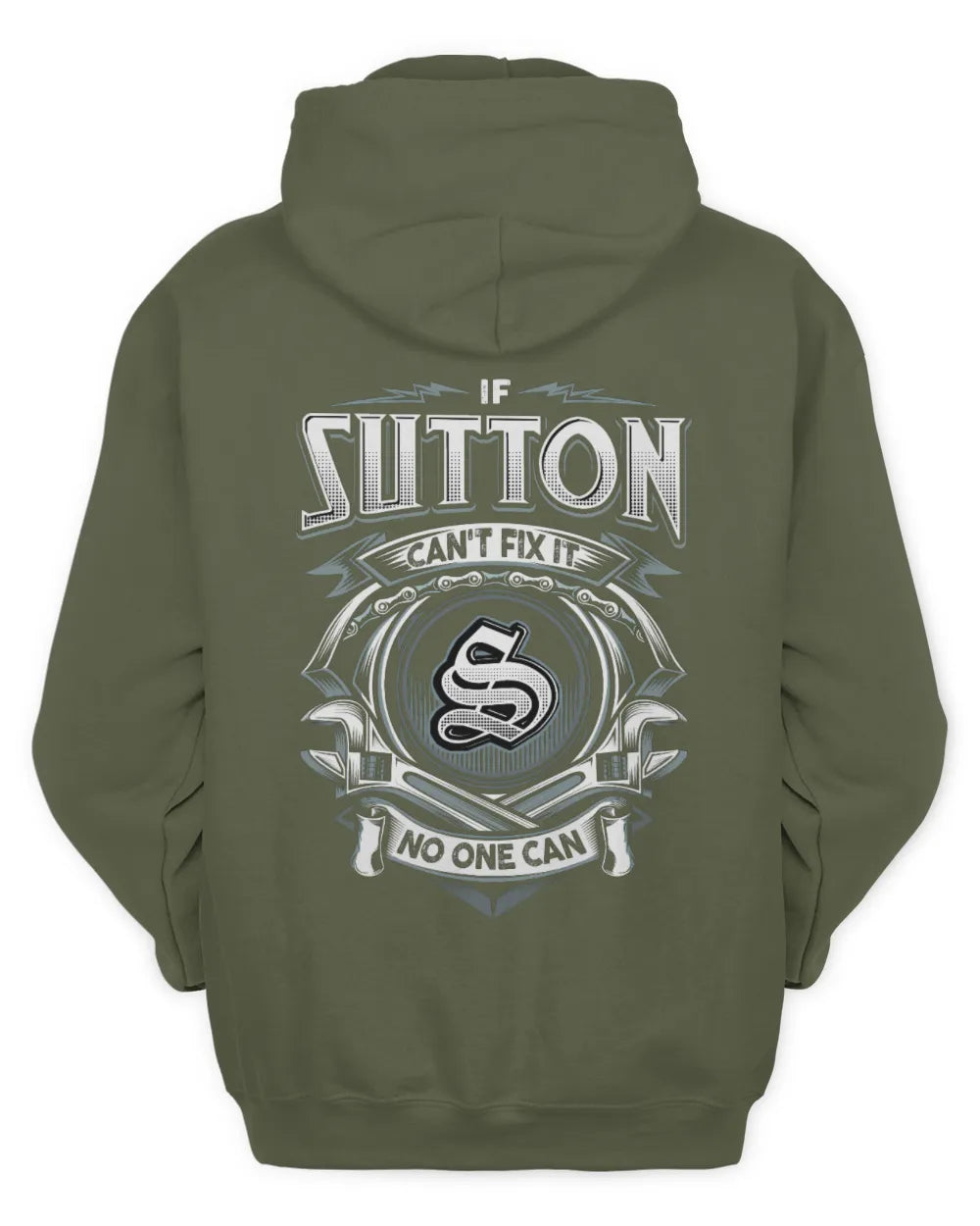 SUTTON AP81-K4-626 - Personalized Ahmed Quote Apparel “If Ahmed Can't Fix It, No One Can” - Unisex Hoodie - Military Green