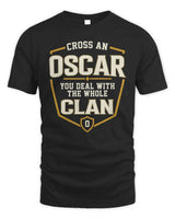 OSCAR NT1-K008 Cross A/An NAME, You Deal With the Whole Clan | Personalized Vintage T-Shirt - Unisex Standard T-Shirt - Black