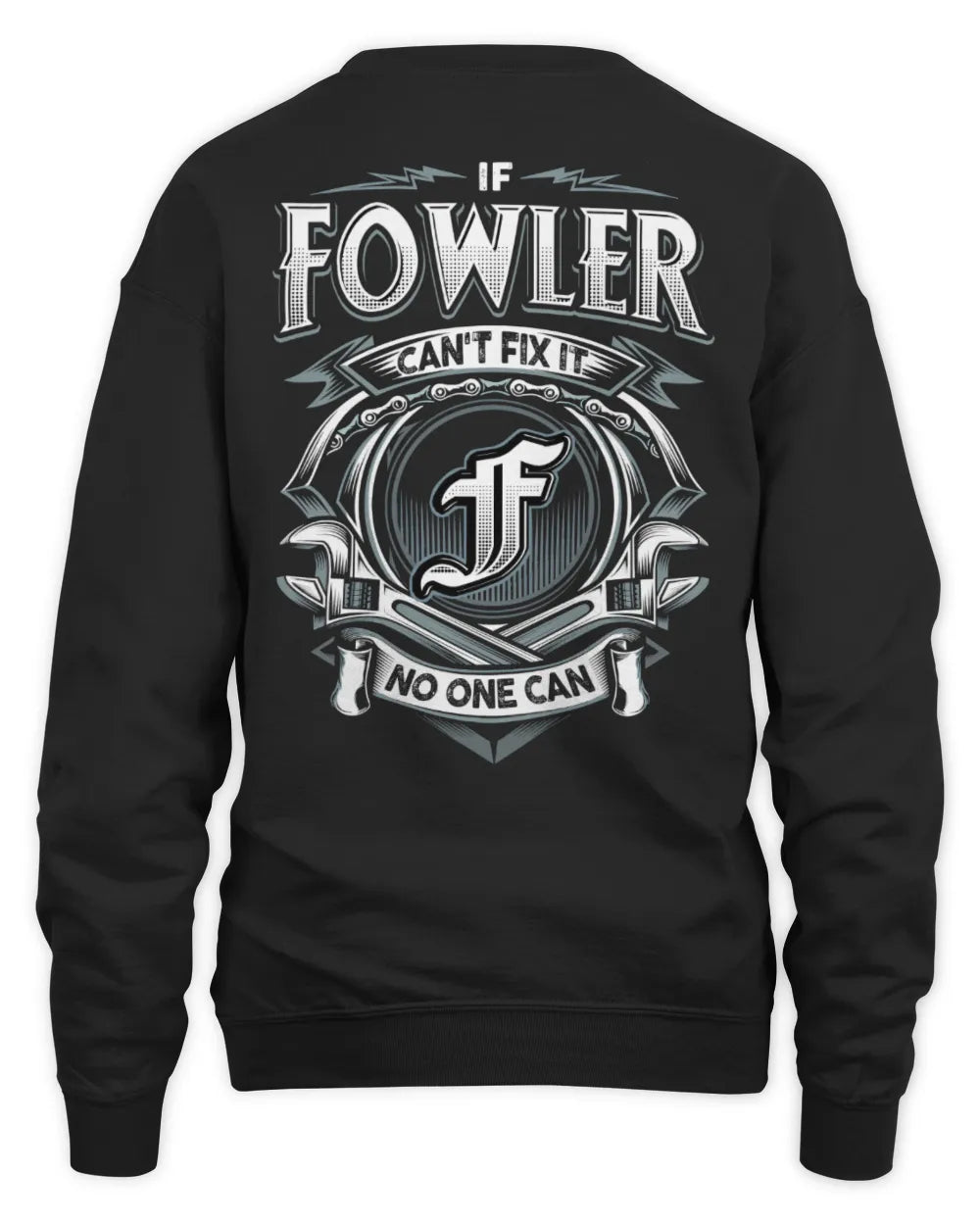 FOWLER AP81-K4-626 - Personalized Ahmed Quote Apparel “If Ahmed Can't Fix It, No One Can” - Unisex Sweatshirt - Black