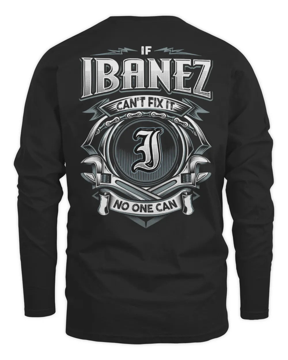 IBANEZ AP81-K4-626 - Personalized Ahmed Quote Apparel “If Ahmed Can't Fix It, No One Can” - Men's Long Sleeved T-Shirt - Black