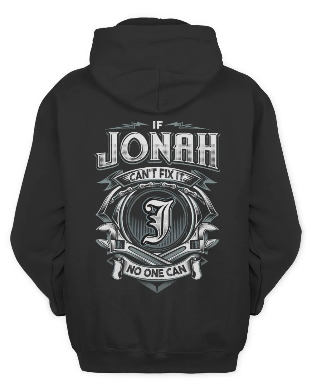JONAH AP81-K4-626 - Personalized Ahmed Quote Apparel “If Ahmed Can't Fix It, No One Can” - Unisex Hoodie - Black