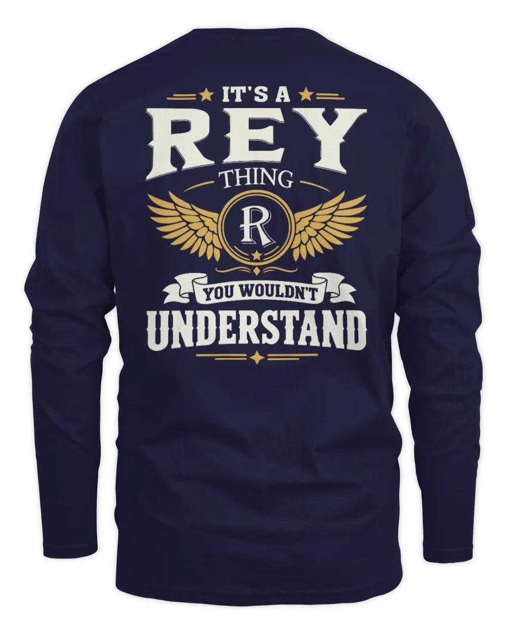 REY KT06-M008 It’s a [NAME] Thing – You Wouldn’t Understand | Personalized Vintage T-Shirt - Men's Long Sleeved T-Shirt - Navy