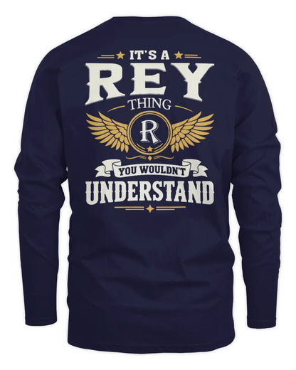 REY KT06-M008 It’s a [NAME] Thing – You Wouldn’t Understand | Personalized Vintage T-Shirt - Men's Long Sleeved T-Shirt - Navy