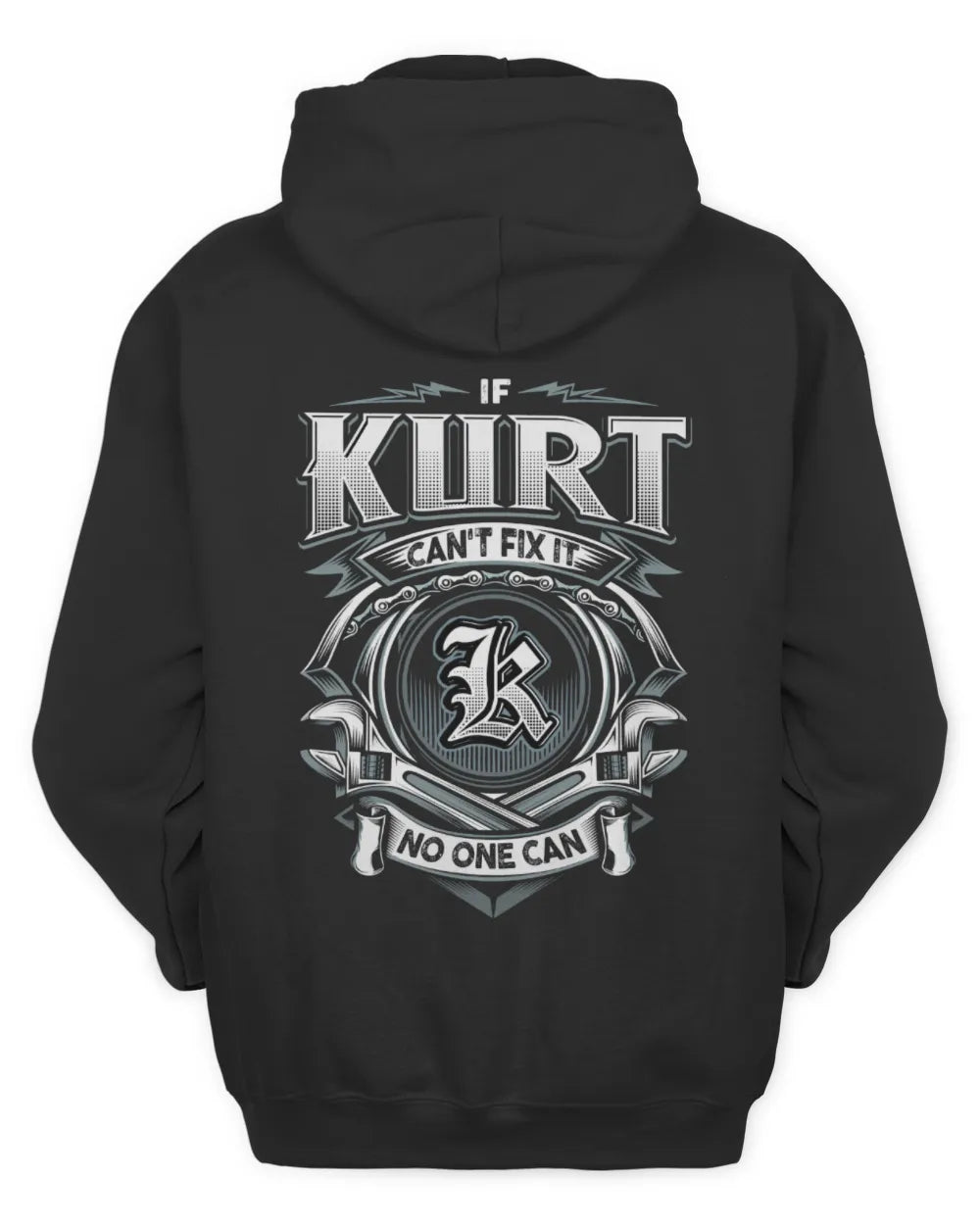 KURT AP81-K4-626 - Personalized Ahmed Quote Apparel “If Ahmed Can't Fix It, No One Can” - Unisex Hoodie - Black
