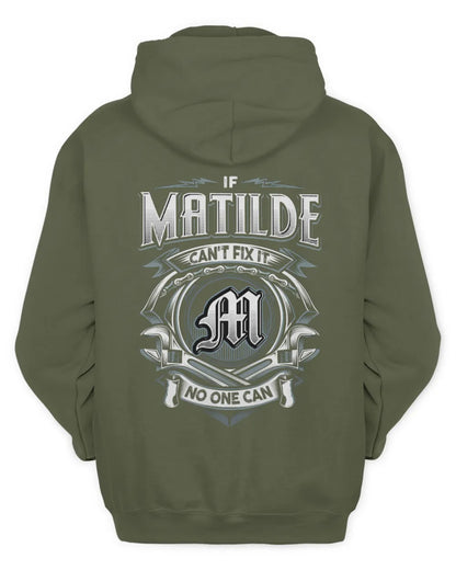 MATILDE AP81-K4-626 - Personalized Ahmed Quote Apparel “If Ahmed Can't Fix It, No One Can” - Unisex Hoodie - Military Green