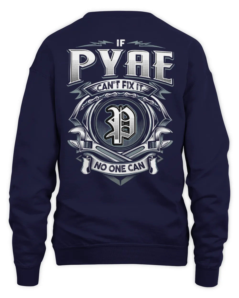 PYAE AP81-K4-626 - Personalized Ahmed Quote Apparel “If Ahmed Can't Fix It, No One Can” - Unisex Sweatshirt - Navy