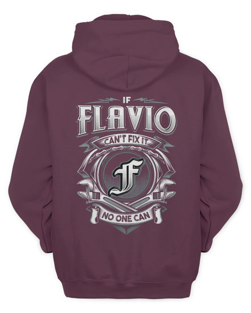 FLAVIO AP81-K4-626 - Personalized Ahmed Quote Apparel “If Ahmed Can't Fix It, No One Can” - Unisex Hoodie - Maroon