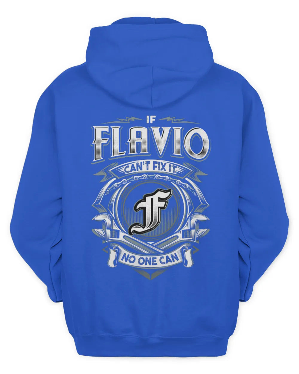FLAVIO AP81-K4-626 - Personalized Ahmed Quote Apparel “If Ahmed Can't Fix It, No One Can” - Unisex Hoodie - Royal