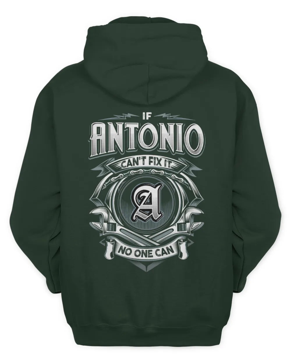 ANTONIO AP81-K4-626 - Personalized Ahmed Quote Apparel “If Ahmed Can't Fix It, No One Can” - Unisex Hoodie - Forest Green