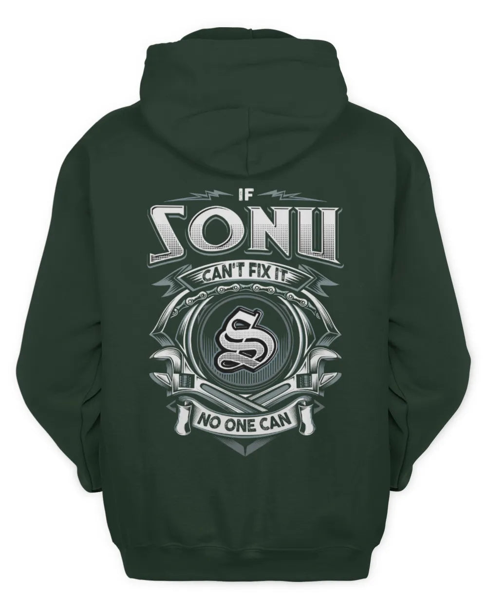 SONU AP81-K4-626 - Personalized Ahmed Quote Apparel “If Ahmed Can't Fix It, No One Can” - Unisex Hoodie - Forest Green