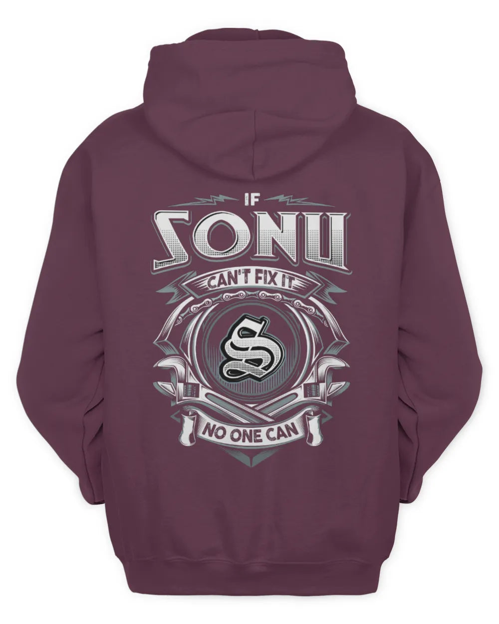 SONU AP81-K4-626 - Personalized Ahmed Quote Apparel “If Ahmed Can't Fix It, No One Can” - Unisex Hoodie - Maroon