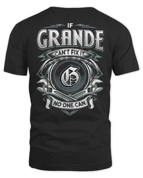 GRANDE AP81-K4-626 - Personalized Ahmed Quote Apparel “If Ahmed Can't Fix It, No One Can” - Unisex Standard T-Shirt - Black