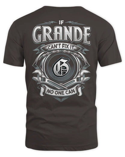 GRANDE AP81-K4-626 - Personalized Ahmed Quote Apparel “If Ahmed Can't Fix It, No One Can” - Unisex Standard T-Shirt - Dark Chocolate