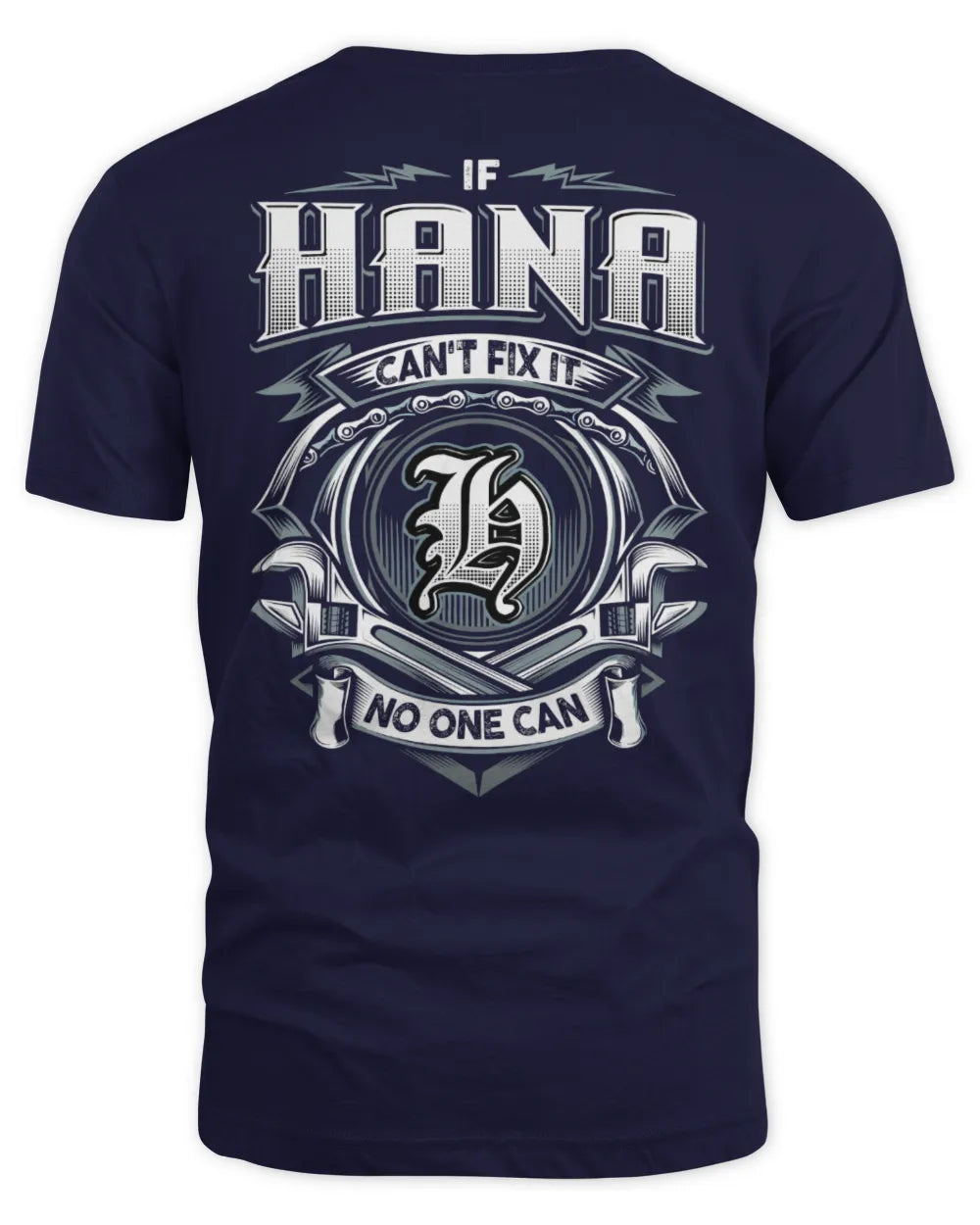 HANA AP81-K4-626 - Personalized Ahmed Quote Apparel “If Ahmed Can't Fix It, No One Can” - Unisex Standard T-Shirt - Navy
