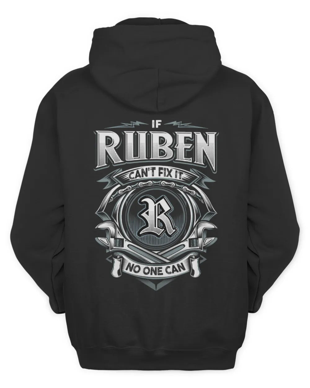 RUBEN AP81-K4-626 - Personalized Ahmed Quote Apparel “If Ahmed Can't Fix It, No One Can” - Unisex Hoodie - Black