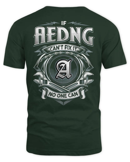 AEDNG AP81-K4-626 - Personalized Ahmed Quote Apparel “If Ahmed Can't Fix It, No One Can” - Unisex Standard T-Shirt - Forest Green