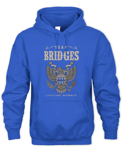 BRIDGES TP06-K82 – Personalized Classic Style Apparel “Team NAME Lifetime Member” - Unisex Hoodie - Royal