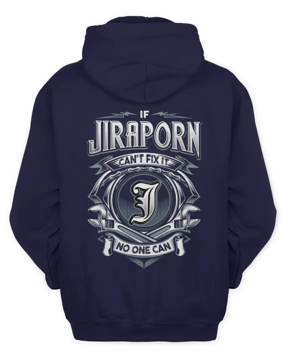 JIRAPORN AP81-K4-626 - Personalized Ahmed Quote Apparel “If Ahmed Can't Fix It, No One Can” - Unisex Hoodie - Navy