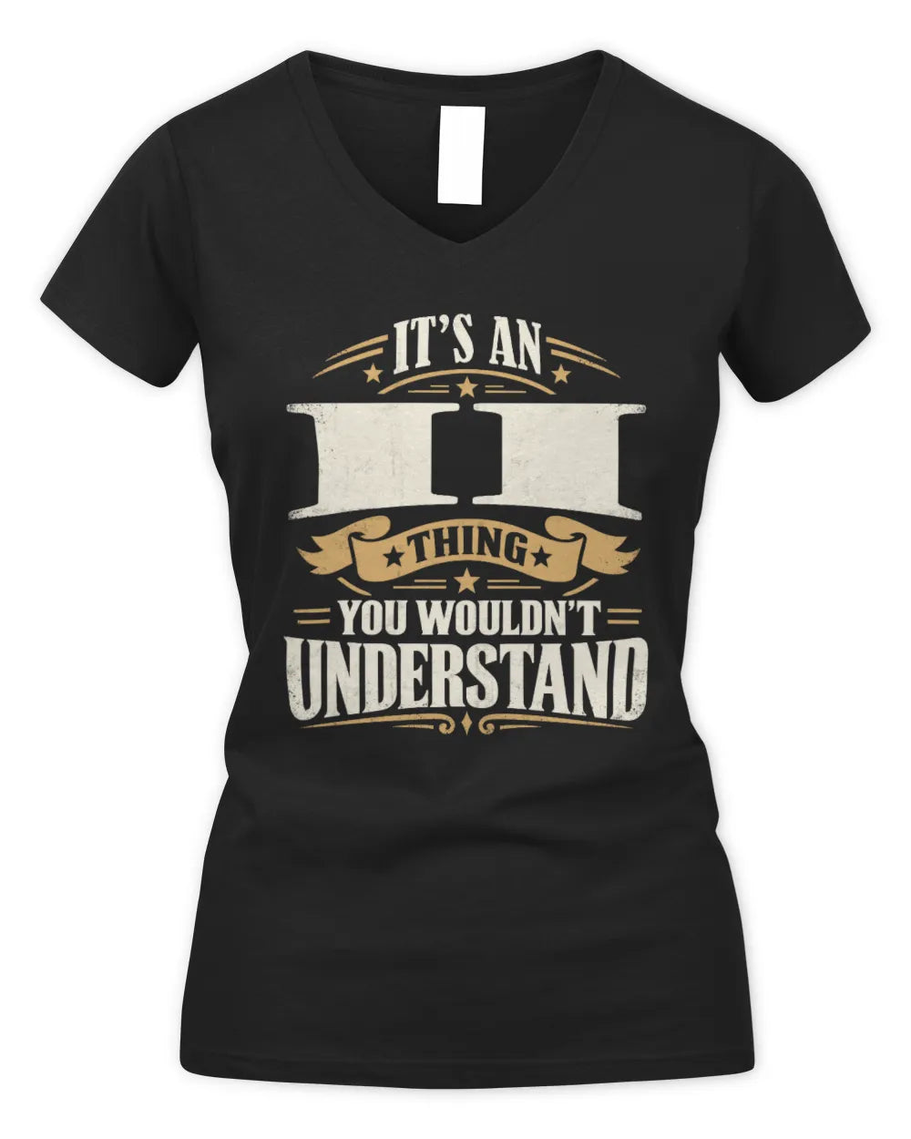 II P08 TH51 - Personalized “It’s a/an [NAME] Thing – You Wouldn’t Understand” Shirt - Women's V-Neck T-Shirt - Black