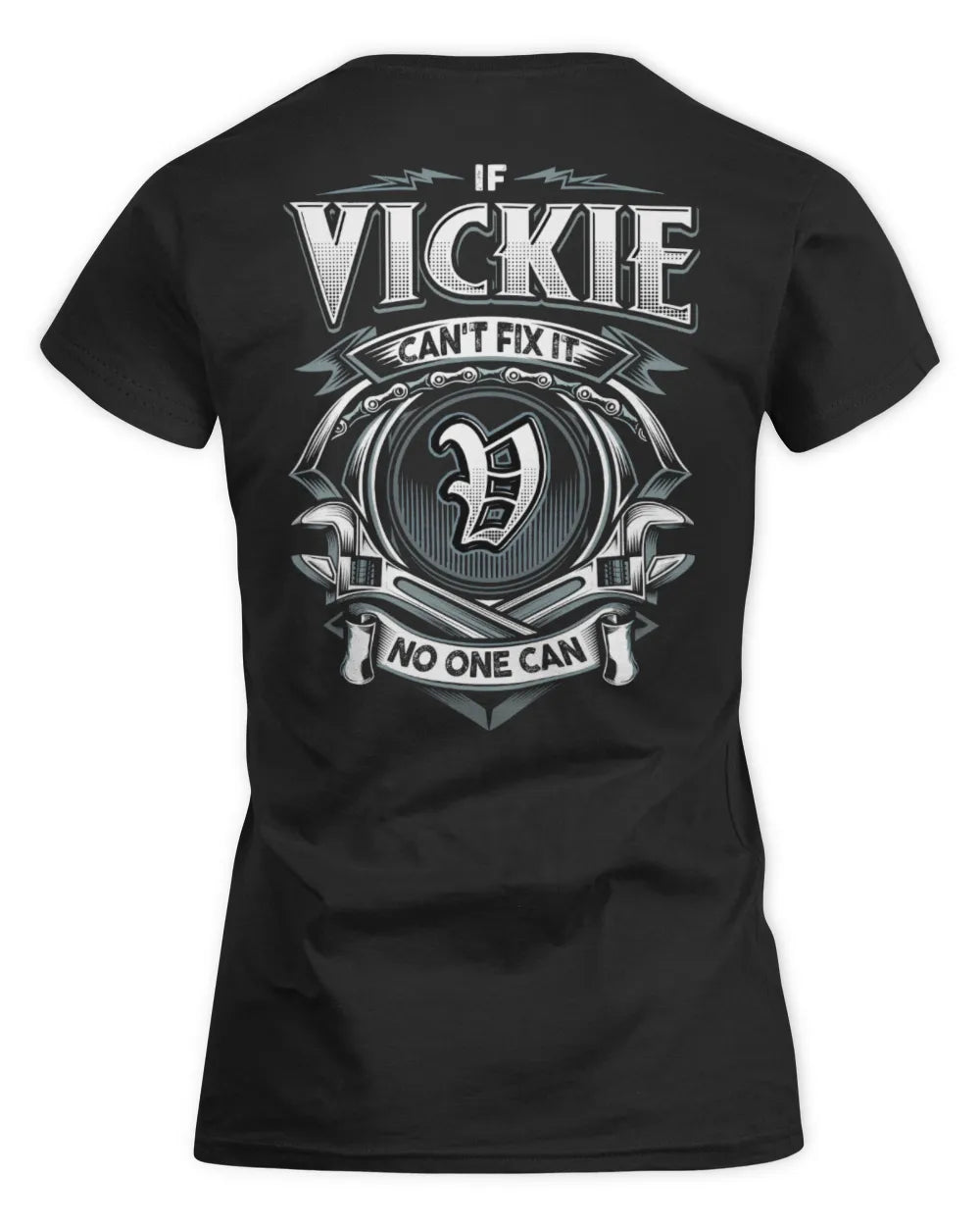 VICKIE AP81-K4-626 - Personalized Ahmed Quote Apparel “If Ahmed Can't Fix It, No One Can” - Women's Standard T-Shirt - Black