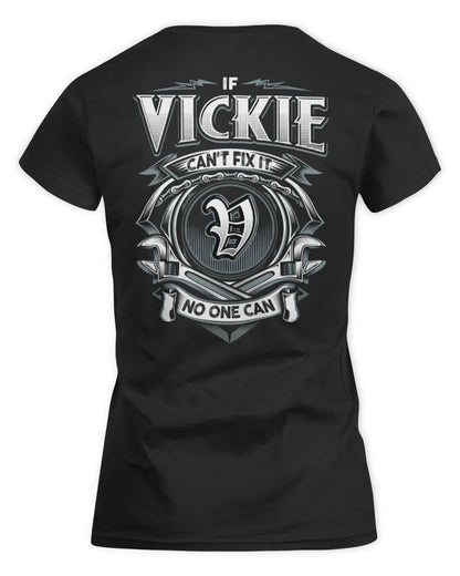 VICKIE AP81-K4-626 - Personalized Ahmed Quote Apparel “If Ahmed Can't Fix It, No One Can” - Women's Standard T-Shirt - Black