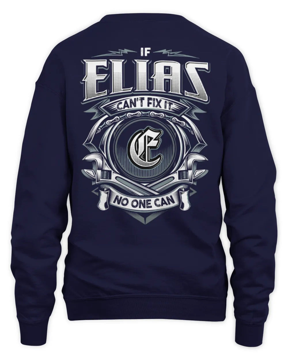 ELIAS AP81-K4-626 - Personalized Ahmed Quote Apparel “If Ahmed Can't Fix It, No One Can” - Unisex Sweatshirt - Navy