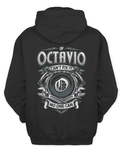 OCTAVIO AP81-K4-626 - Personalized Ahmed Quote Apparel “If Ahmed Can't Fix It, No One Can” - Unisex Hoodie - Black