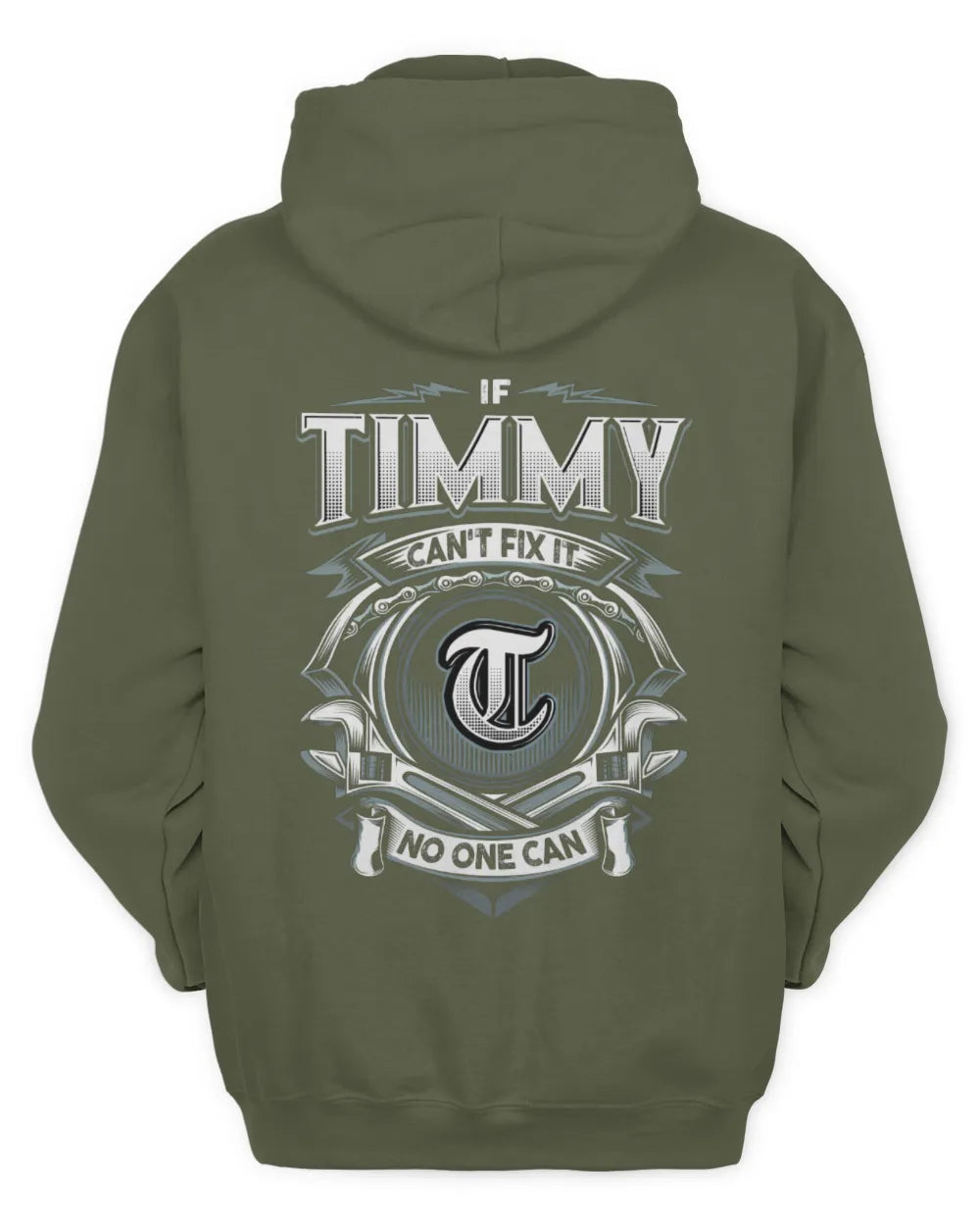 TIMMY AP81-K4-626 - Personalized Ahmed Quote Apparel “If Ahmed Can't Fix It, No One Can” - Unisex Hoodie - Military Green