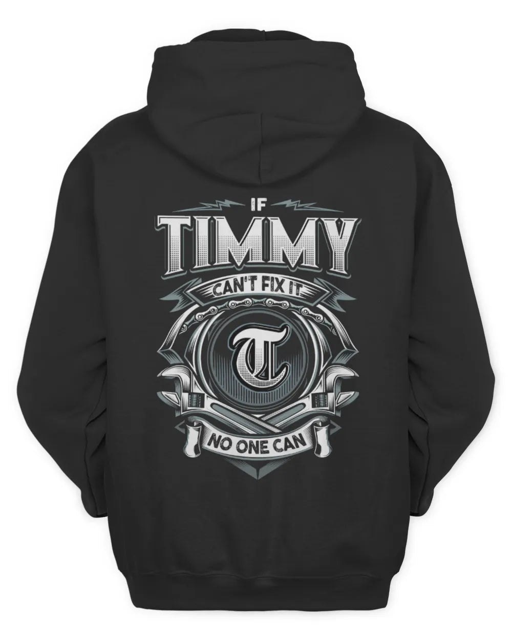 TIMMY AP81-K4-626 - Personalized Ahmed Quote Apparel “If Ahmed Can't Fix It, No One Can” - Unisex Hoodie - Black