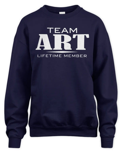 ART BL62-K4-128 - Personalized “Team NAME Lifetime Member” - Unisex Sweatshirt - Navy