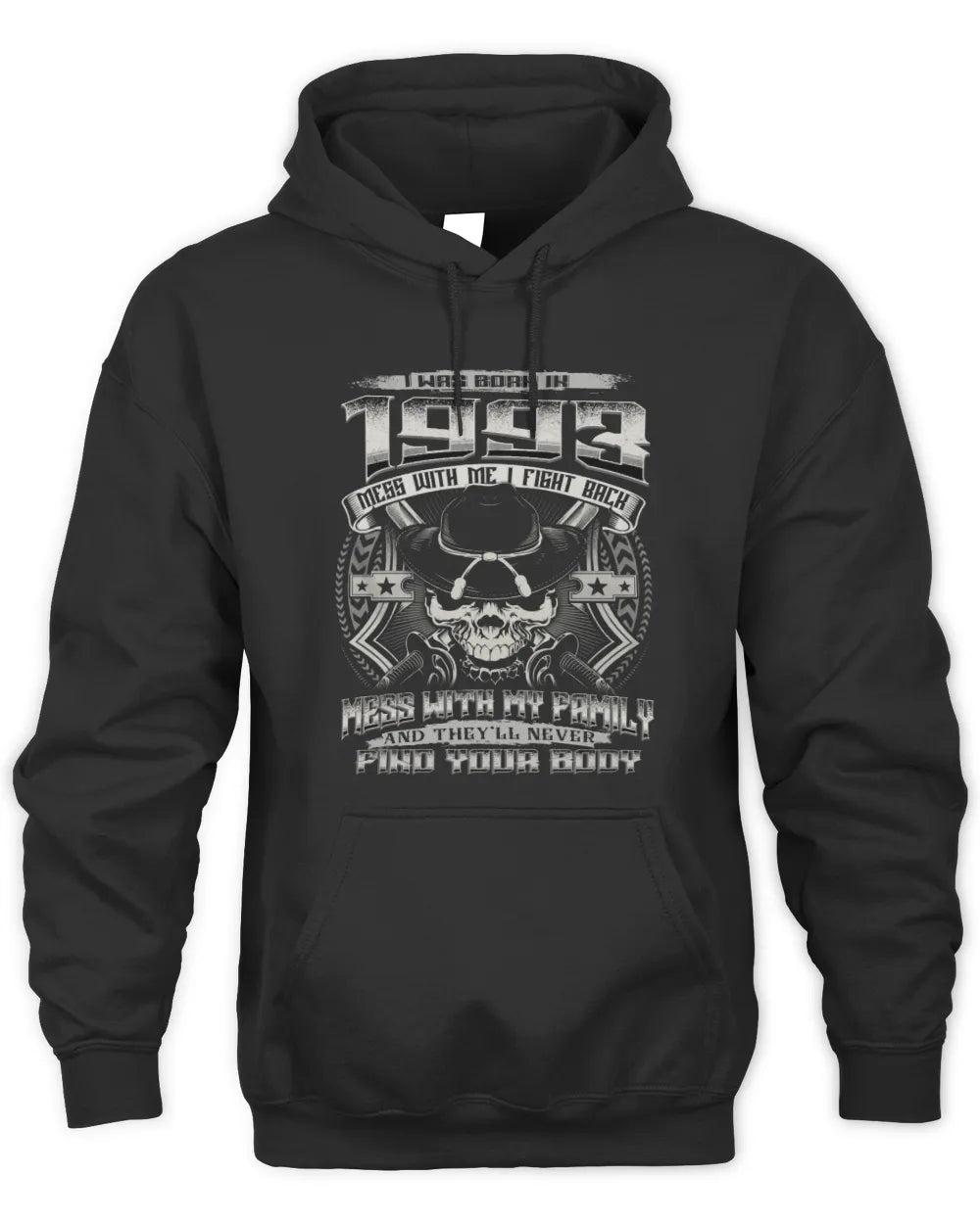 1993 HH89-K2 – Protective Family Quote T-Shirt - Unisex Hoodie - Black
