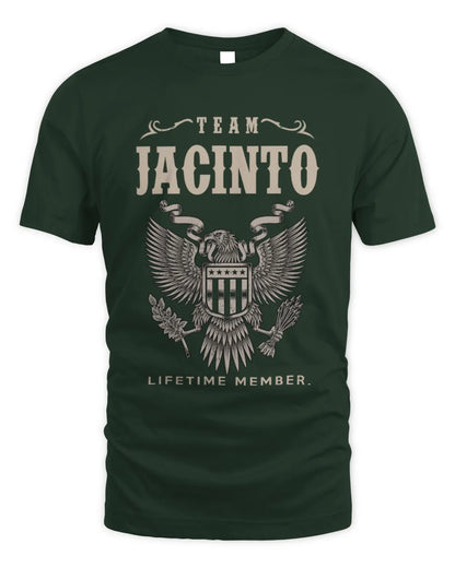 JACINTO TP06-K82 – Personalized Classic Style Apparel “Team NAME Lifetime Member” - Unisex Standard T-Shirt - Forest Green